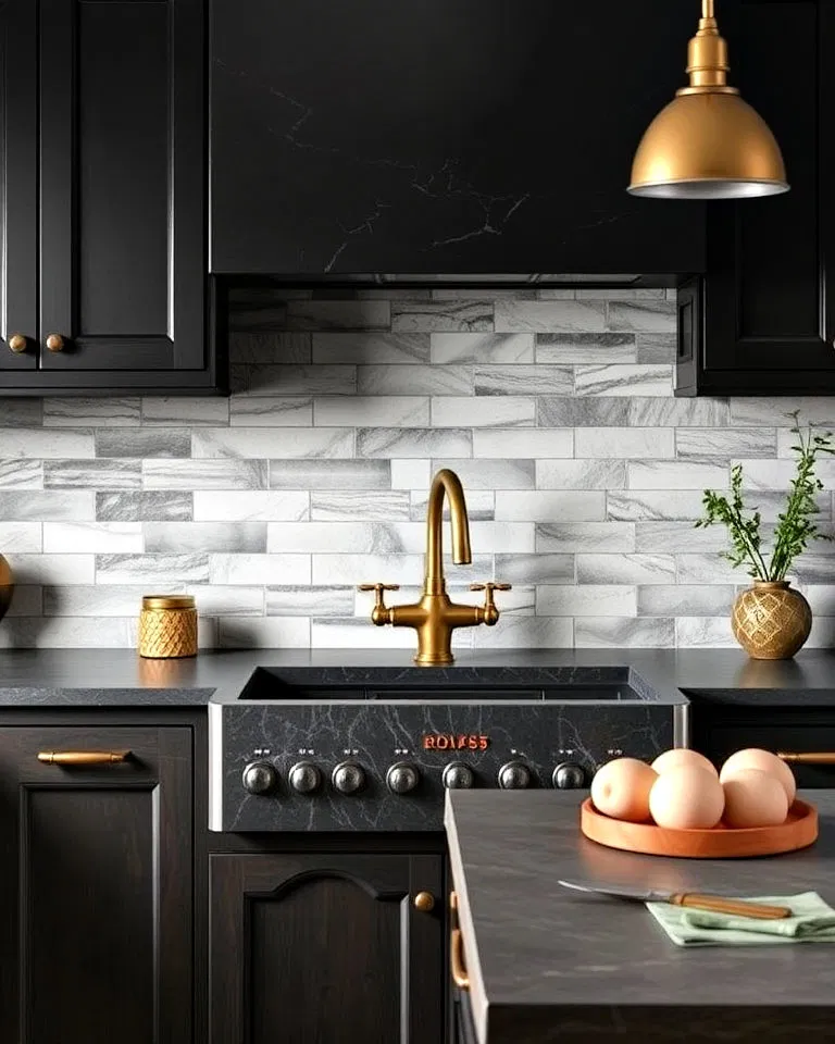 Soapstone kitchen backsplash