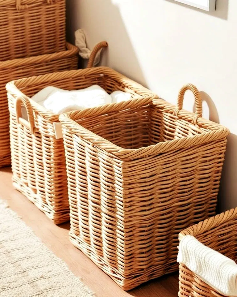 wicker baskets for holding toys