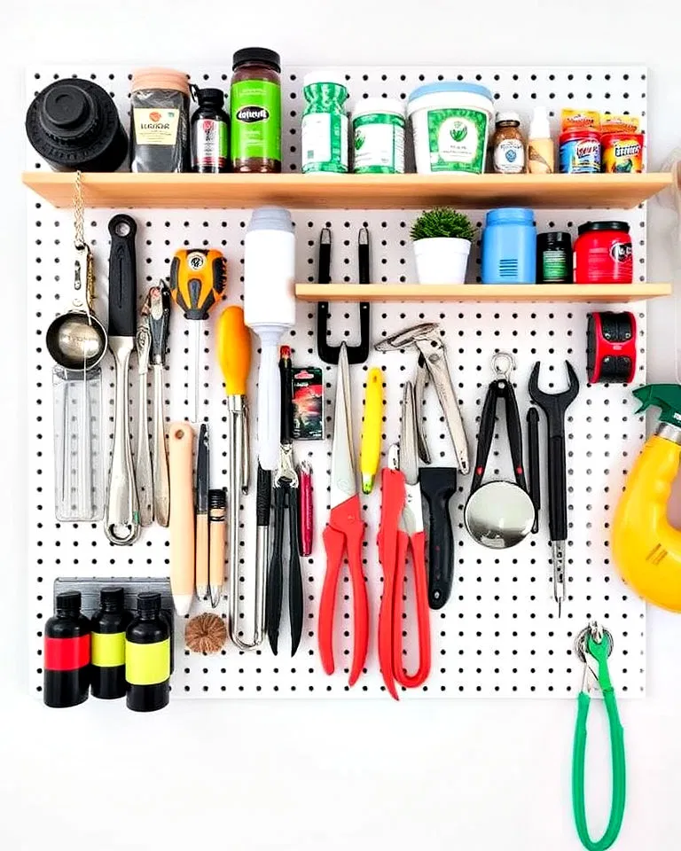 pegboard storage wall