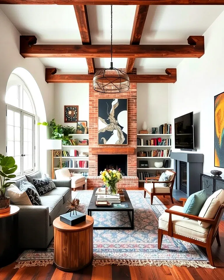 Highlight architectural details in eclectic design