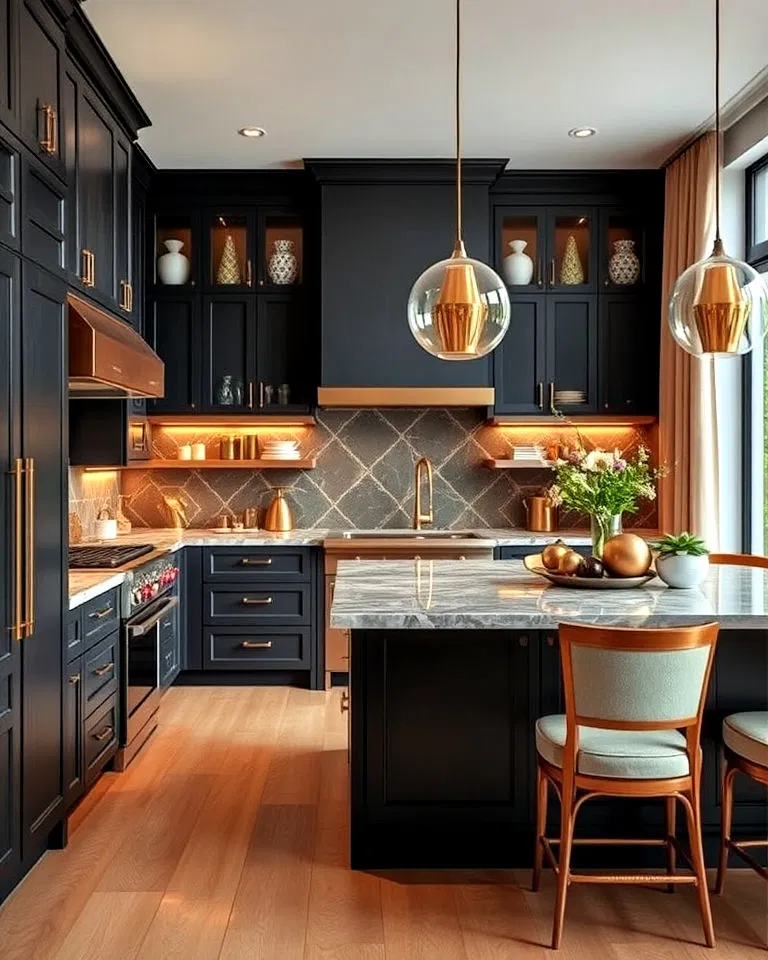 Mixing metallic finishes in eclectic design