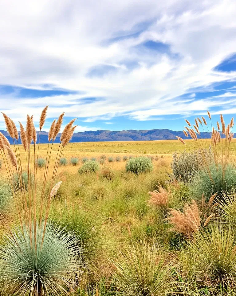 Wild grass landscape in Colorado
