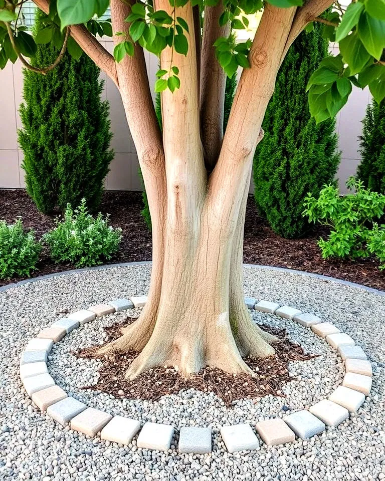 Decomposed granite around tree base