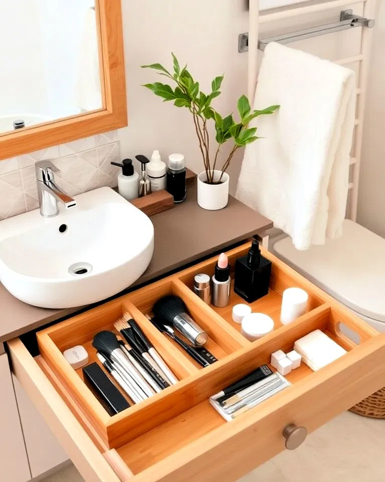 bamboo bathroom drawer organizers