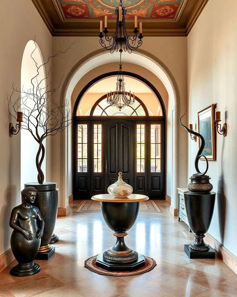 Sculptural decor pieces in Italian interiors