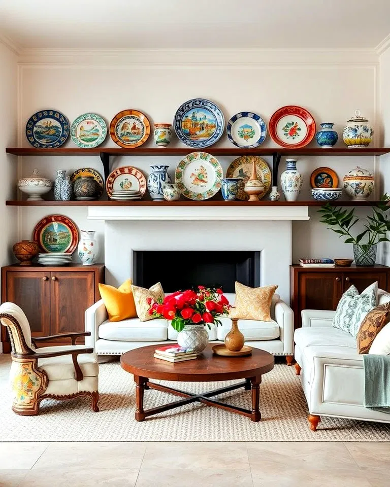 Hand-painted ceramics in Italian interior design