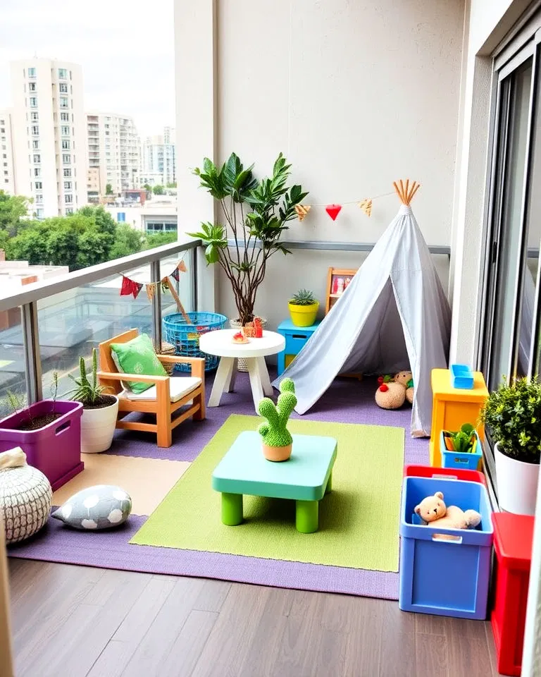 Balcony kids play area