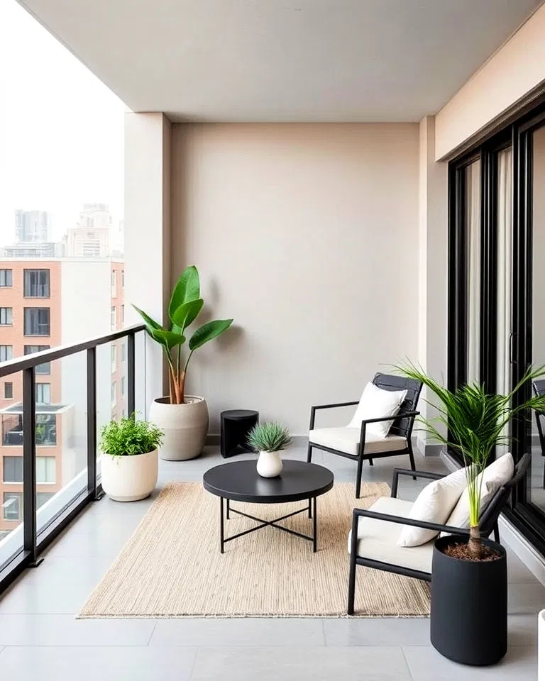 Minimalist balcony decor