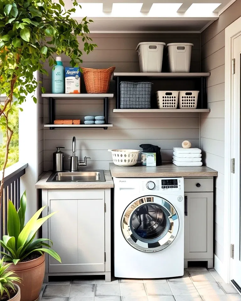 maximize space with a compact laundry station