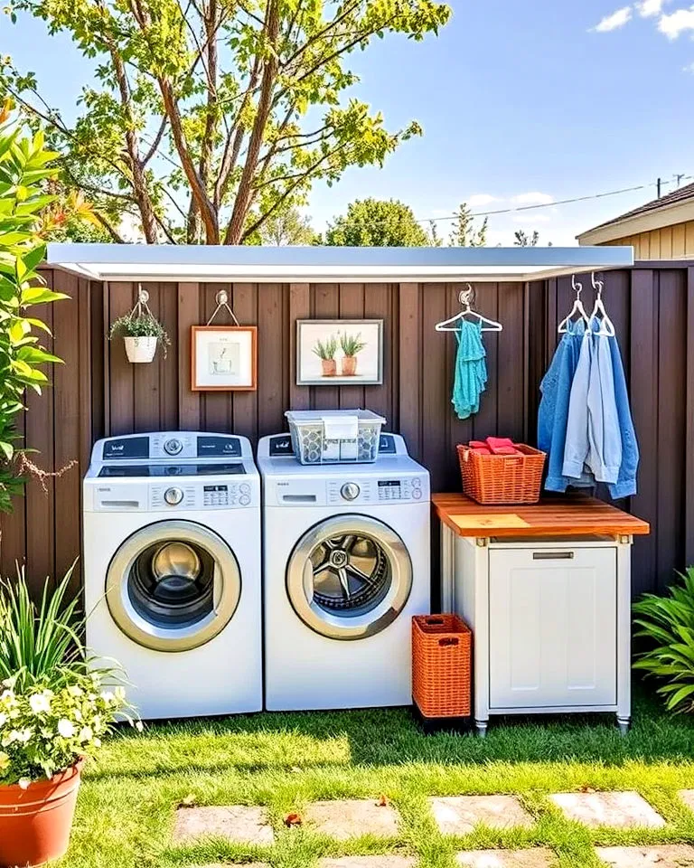 outdoor foldable laundry station