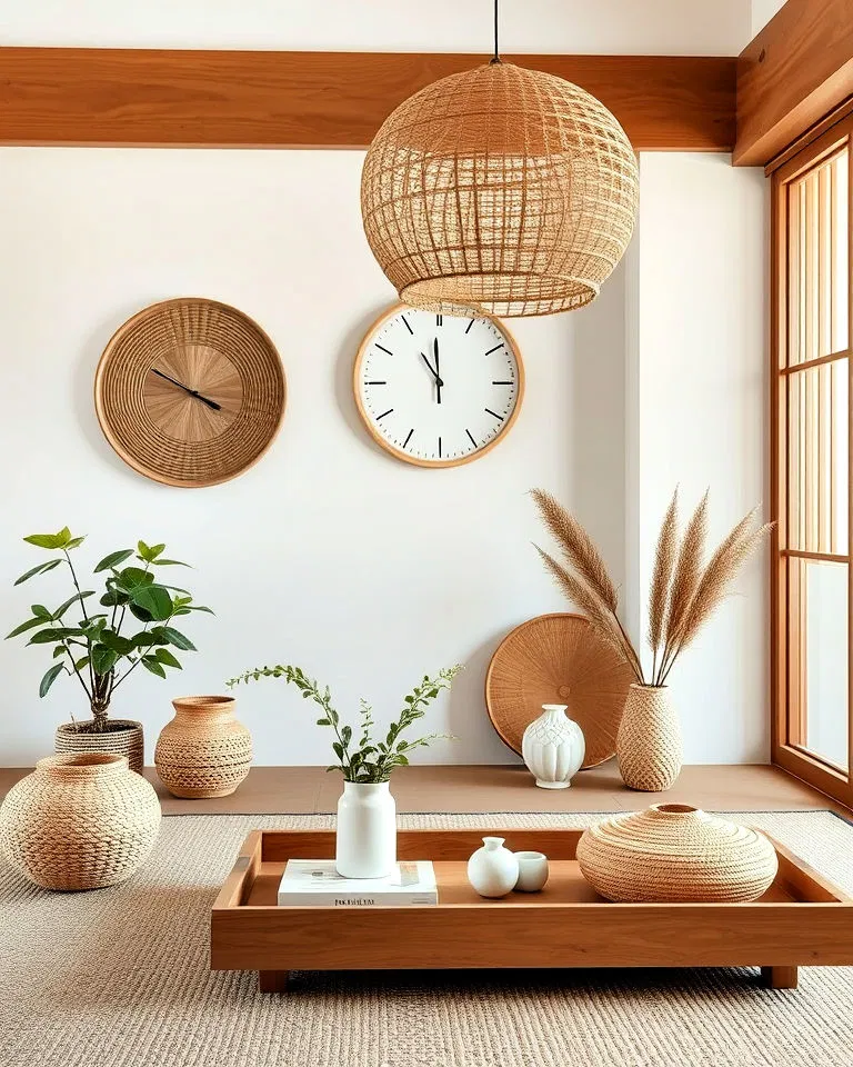 Functional decor in Japandi interiors
