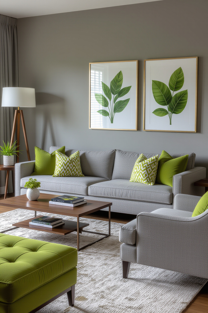 Elegant Gray Living Room Walls