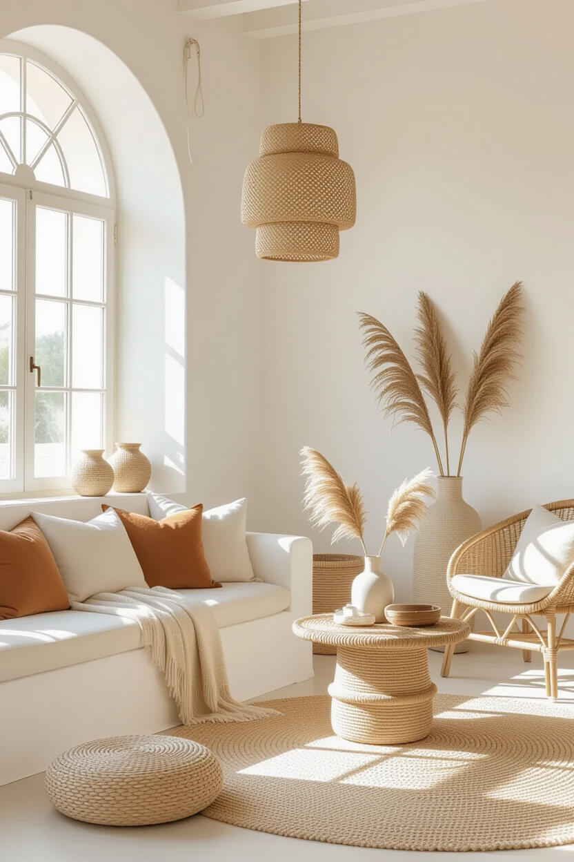 Creamy White Living Room Walls