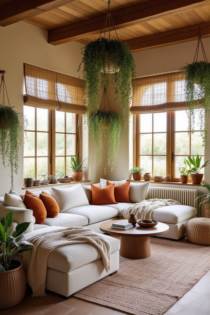 Nature-Inspired Apartment Living Room