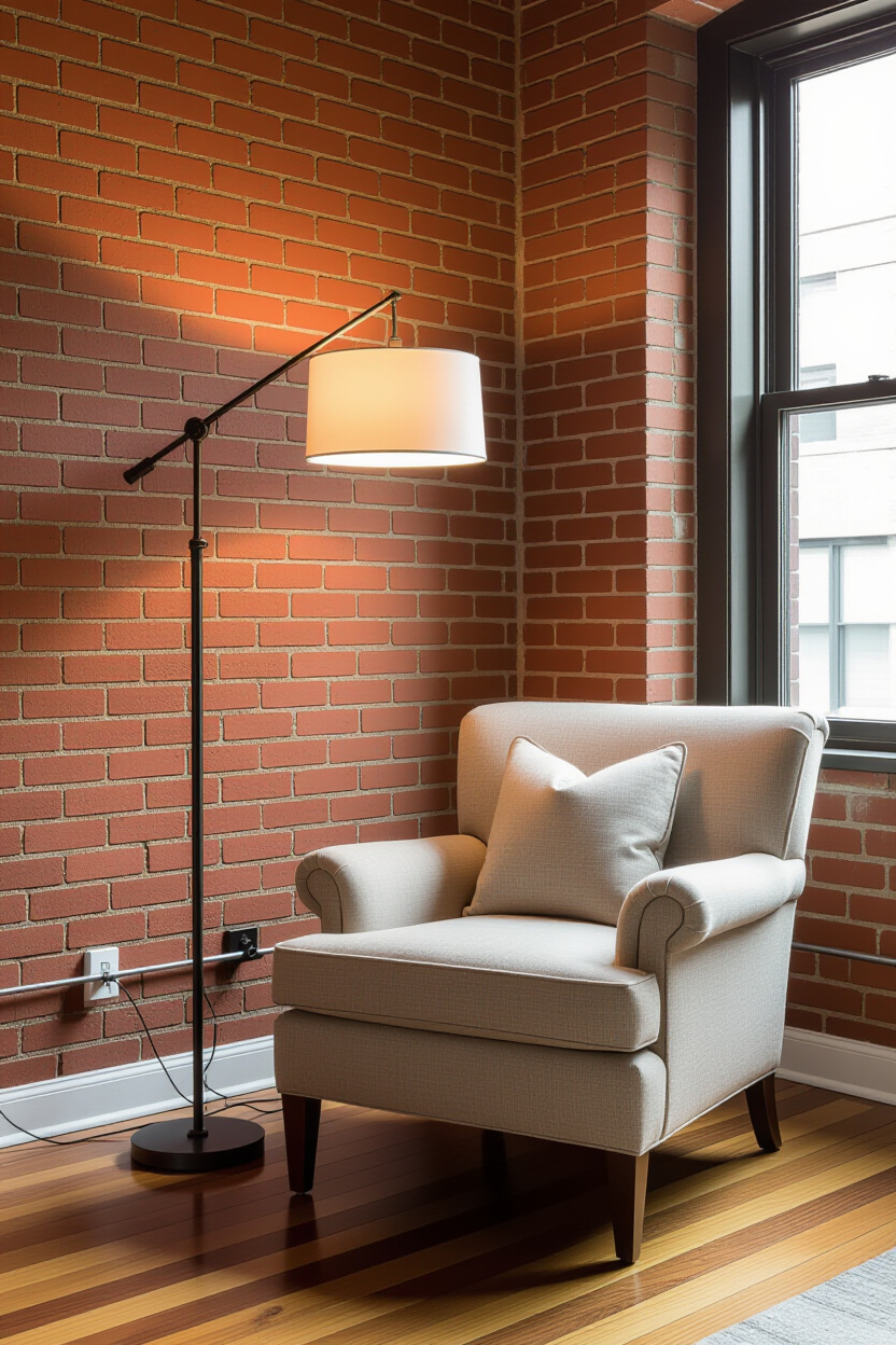 warm white industrial lighting in loft