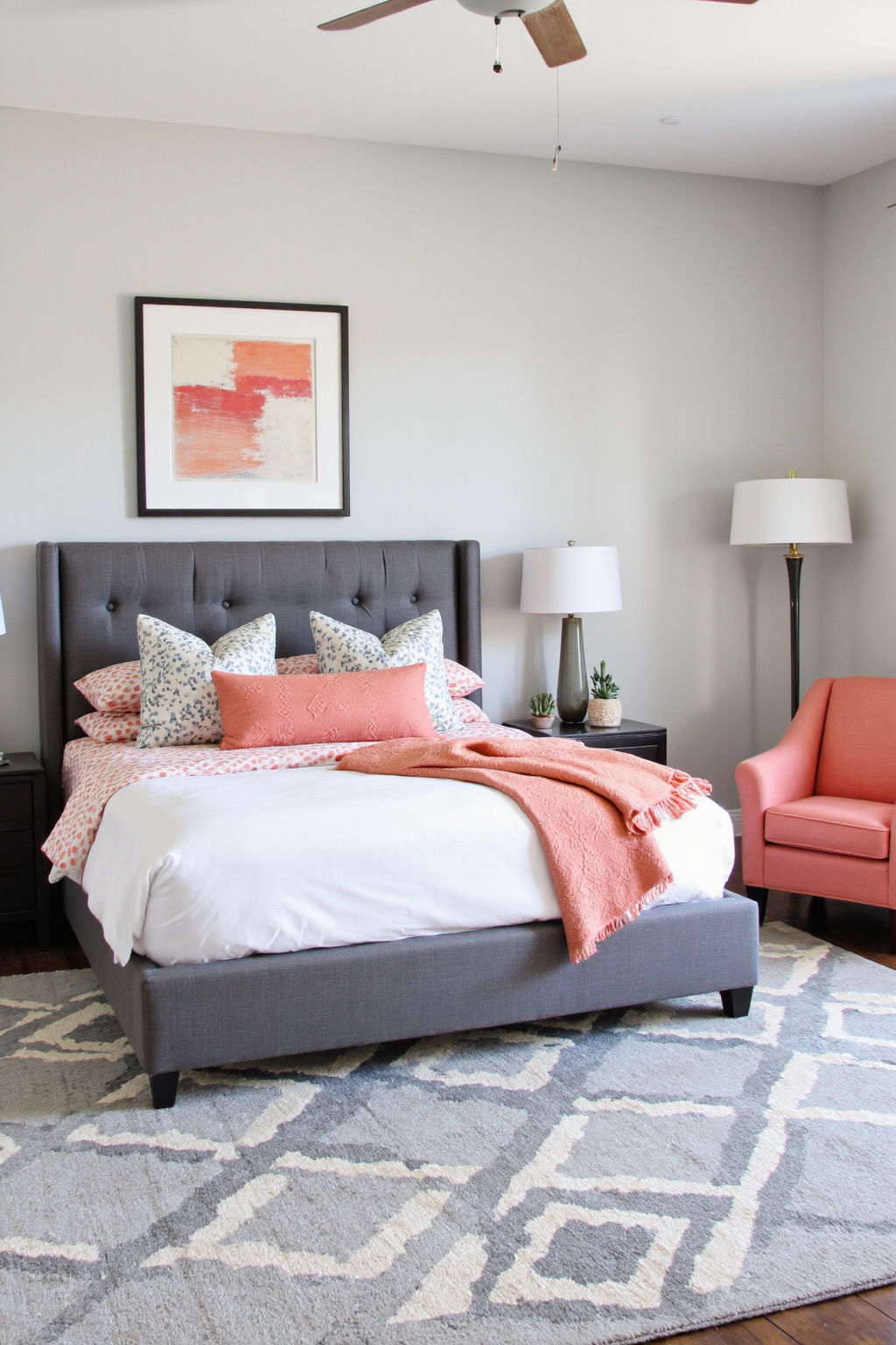 coral bedroom decor, coral bedroom ideas, coral color bedroom ideas, aqua coral bedroom, light coral bedroom