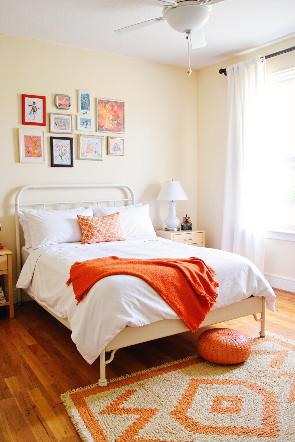 peach bedroom, coral bedroom, sunset room ideas, coral bedroom ideas for adults, coral wall bedroom