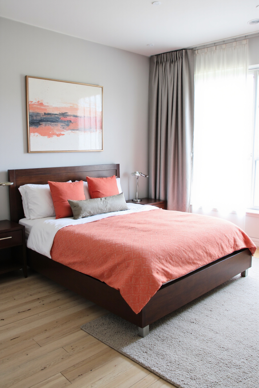 coral bedroom ideas, peach bedroom, coral accents bedroom, peach bedroom ideas paint, bright coastal bedroom