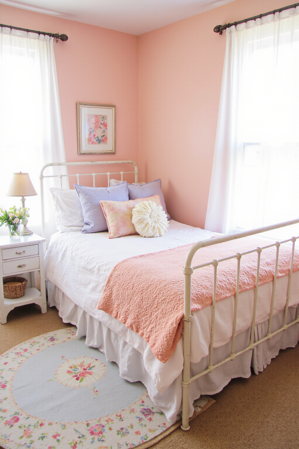 coral bedroom aesthetic, coral bedroom ideas, coral pink bedroom ideas, pink bedroom ideas, girls orange bedroom