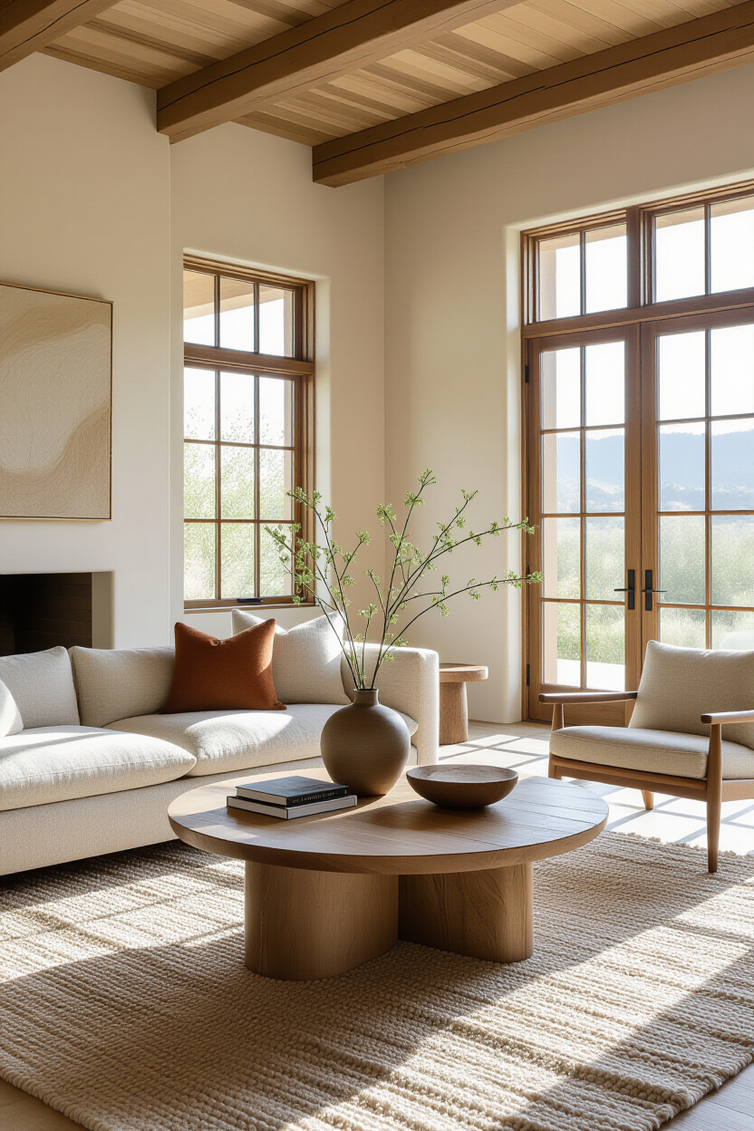 Warm Earth-Toned Living Room